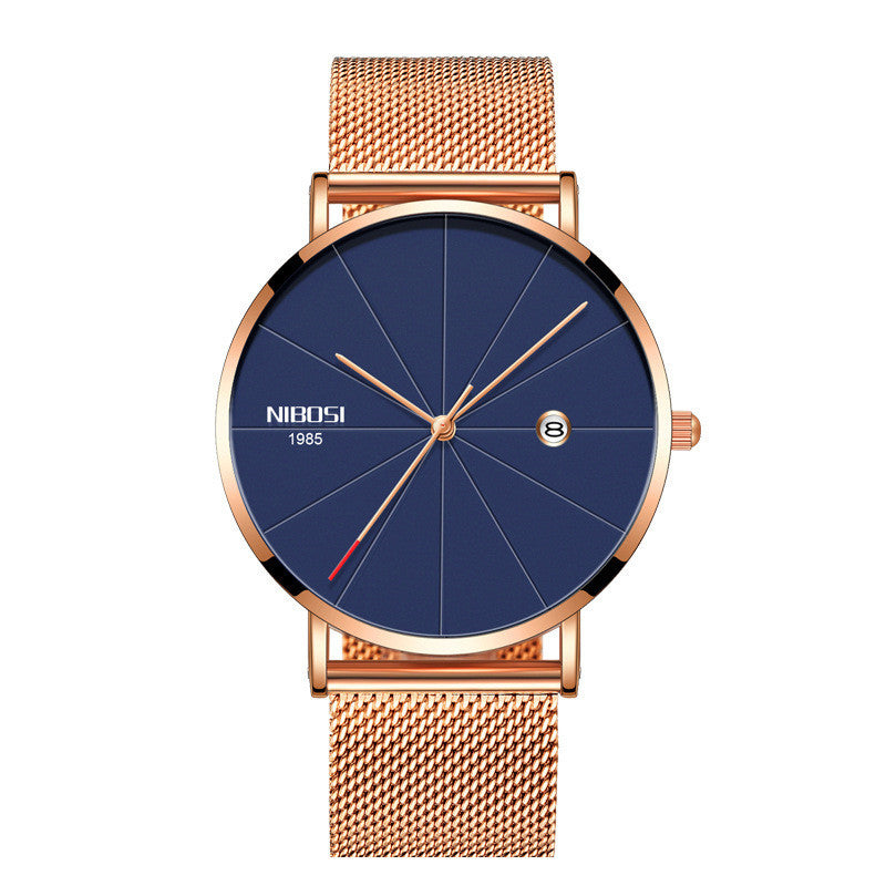 Couple mesh belt casual quartz watch
