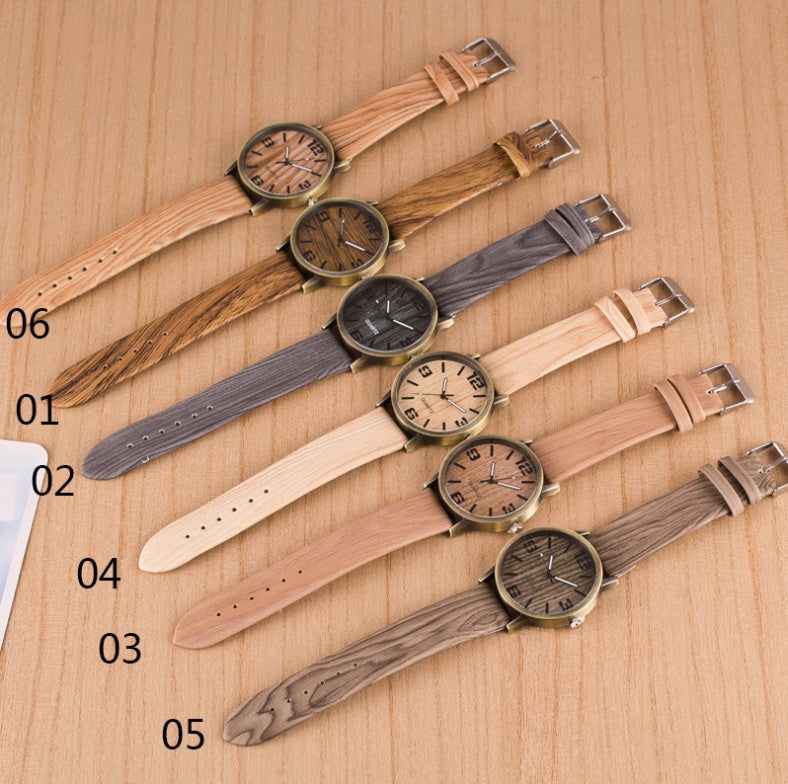 Reloj de madera de moda con cuatro figuras para hombres y mujeres, reloj de madera popular