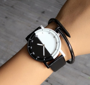 Reloj creativo Harajuku con mosaico en blanco y negro, reloj de mesa para estudiantes, personalidad salvaje, reloj para hombres y mujeres, relojes para parejas