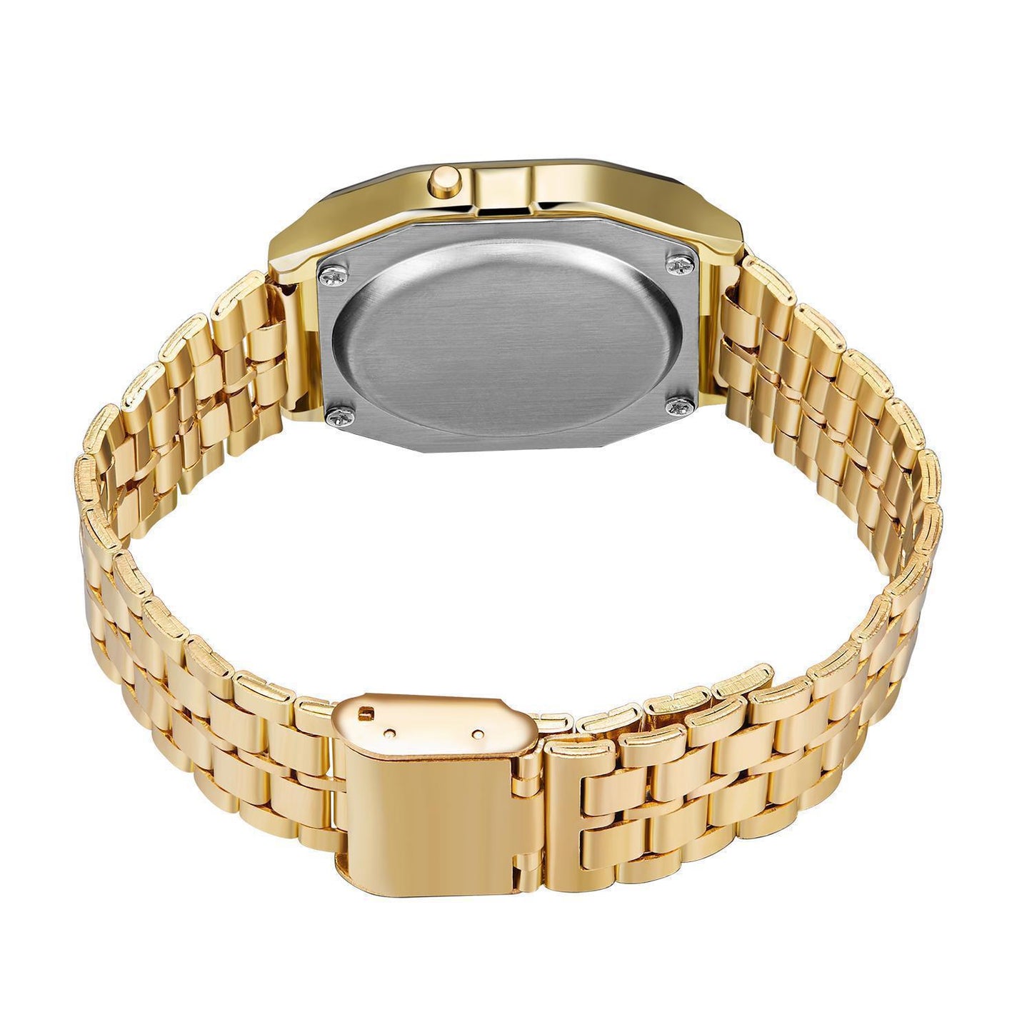 Reloj electrónico con correa de acero WR F91W