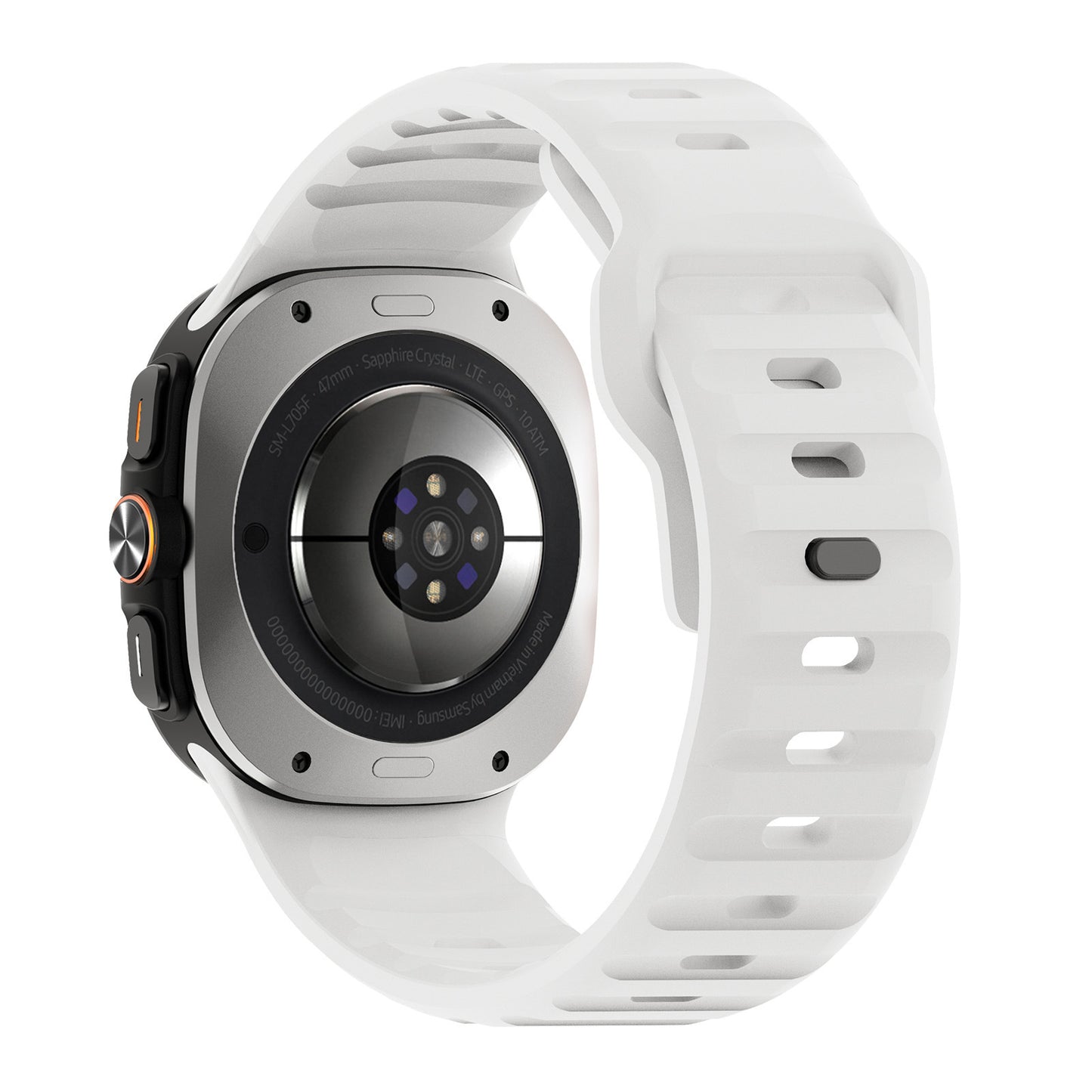 Correa de silicona con hebilla inversa Ultra Wave para reloj compatible con 47 mm