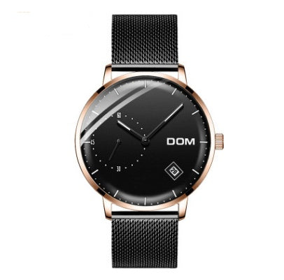 Men's simple quartz watch belt calendar anti-independent second hand sports men's watch