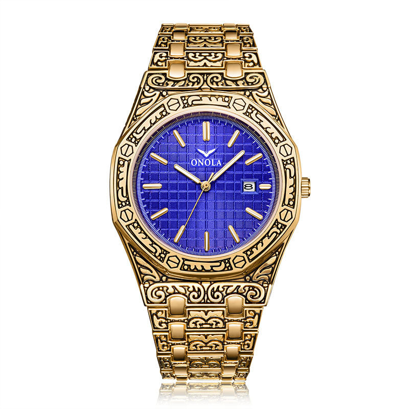 Waterproof steel band watch