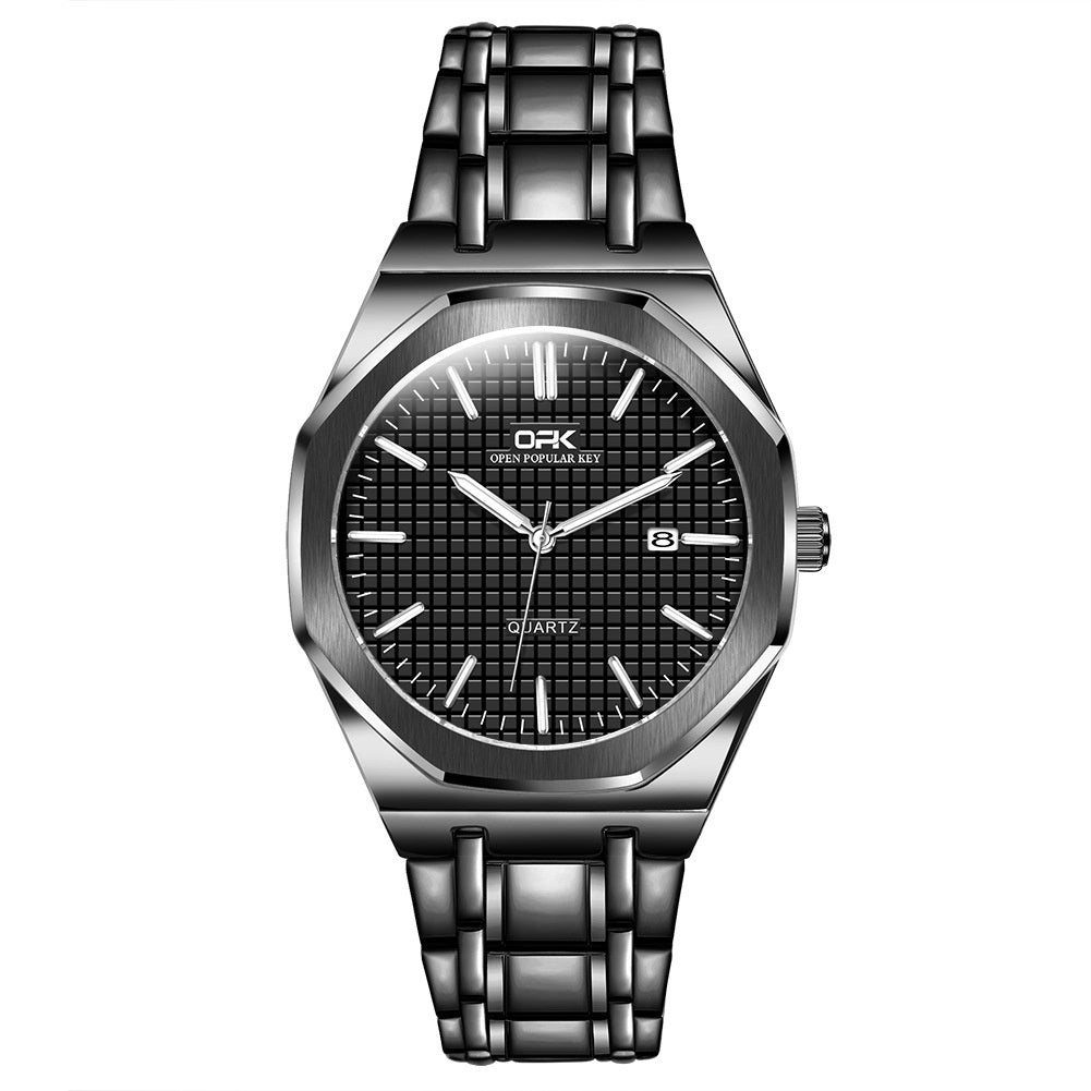 Reloj de cuarzo sencillo, asequible, de lujo, de negocios, resistente al agua, para hombres