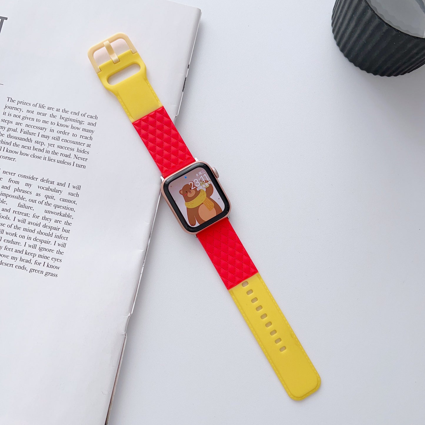 Replaceable Watch Two-tone Leather Strap
