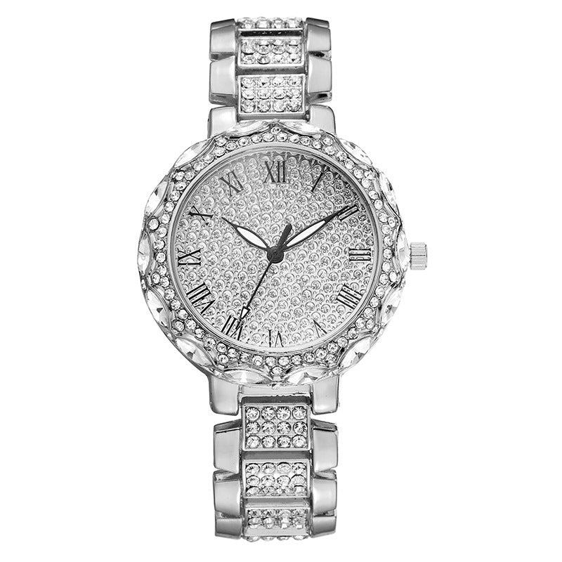 Nuevo reloj dorado Sky Star con correa de acero y diamantes para niña