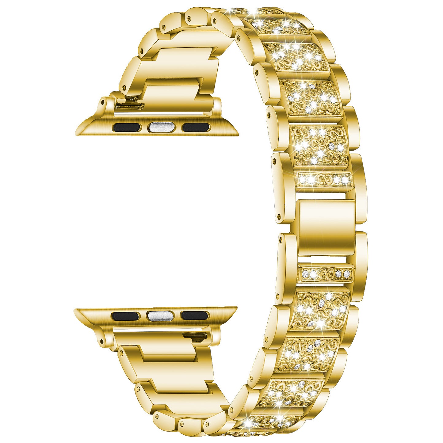 Correa de cadena de joyería para reloj Apple, pulsera Ultra de 49 mm, 40 mm, 44 mm, 42 mm y 38 mm, con diamantes, para iWatch SE 6, 7, 8, 9, 45 mm y 41 mm