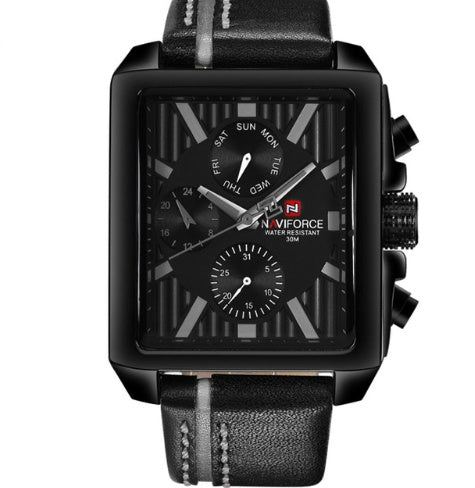 NAVIFORCE 9111 nuevo reloj para hombre reloj resistente al agua reloj de cuarzo multifunción de seis pines reloj para hombre
