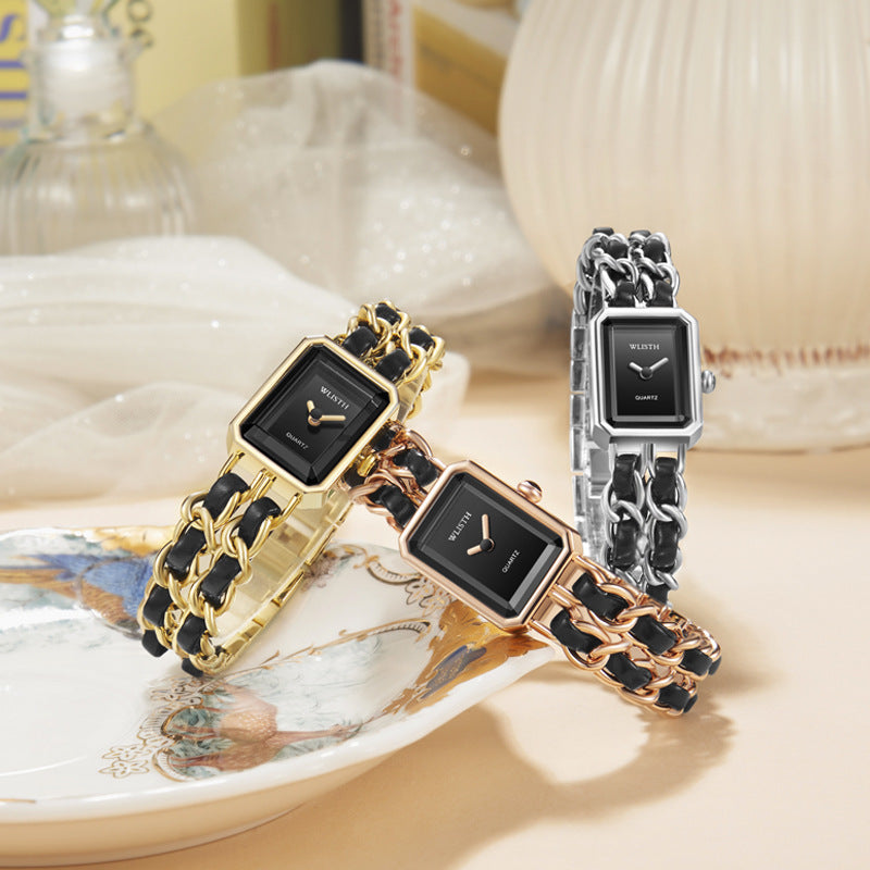 Reloj de cuarzo resistente al agua con pulsera de moda para mujer