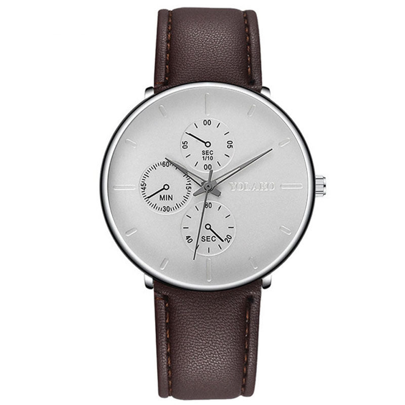 Reloj de cuarzo clásico de negocios informal.