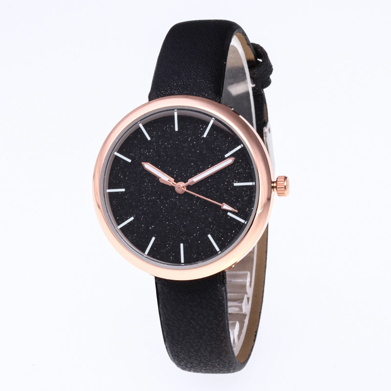 Reloj de pulsera romántico con diseño de cielo estrellado para mujer, informal, con correa de malla de acero y oro rosa, reloj con diamantes de imitación, reloj femenino