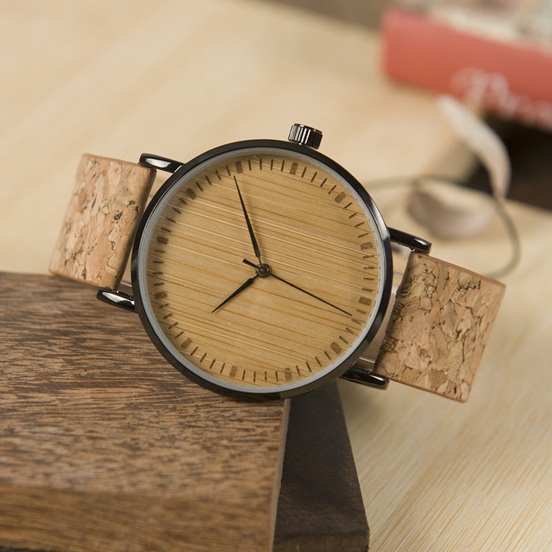 Cork with bamboo movement
