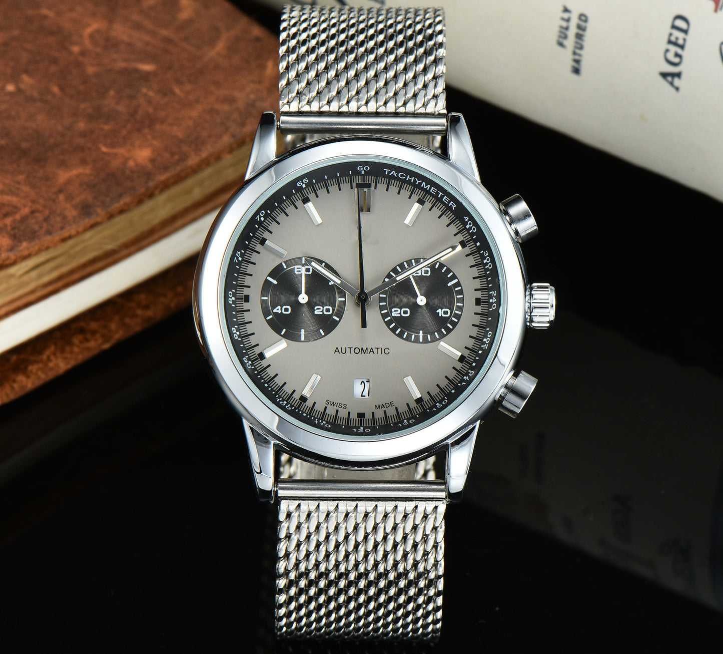 Men's Steel Belt Belt Business Style Quartz Watch