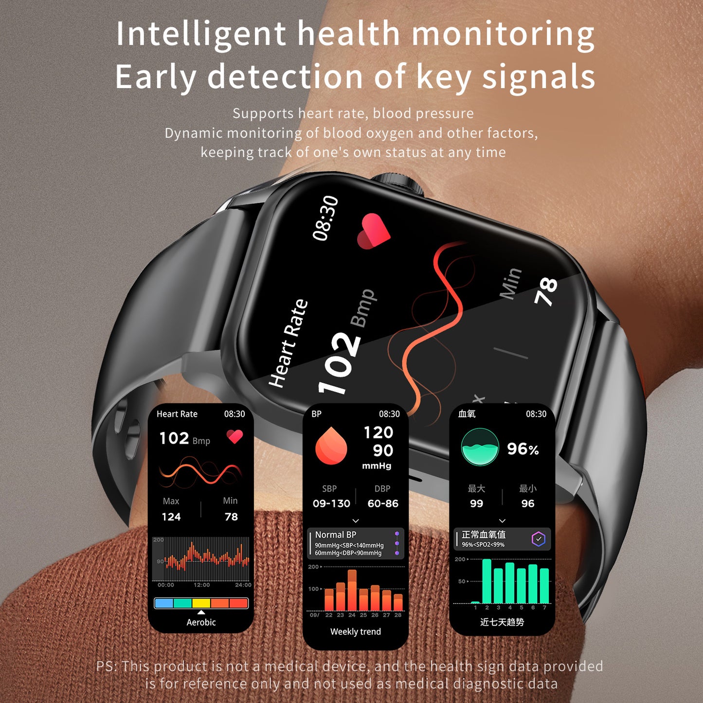Reloj inteligente G93 para hombre y mujer, nuevo reloj inteligente deportivo con pantalla cuadrada de 1,85 pulgadas, resistente al agua, con llamadas Bluetooth y control del ritmo cardíaco