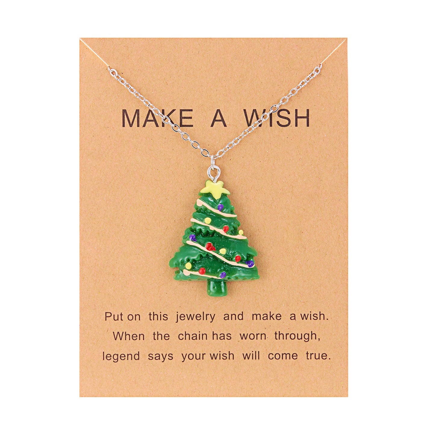 Lindo collar de resina de dibujos animados, colgante de muñeco de nieve de Navidad y Papá Noel, collar de cadena de clavícula para mujer, joyería