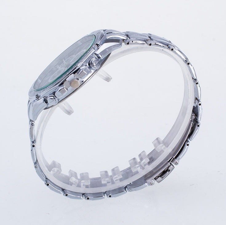 Relojes de acero inoxidable plateados a la moda para hombre, relojes de lujo de primera marca, relojes deportivos para hombre, relojes de pulsera casuales para hombre, reloj masculino