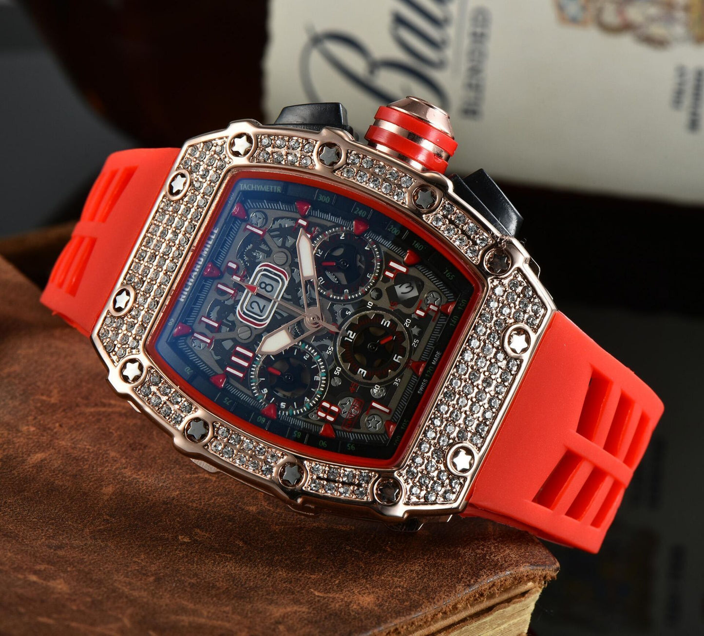 Fashion Diamond Gypsophila Watch Men