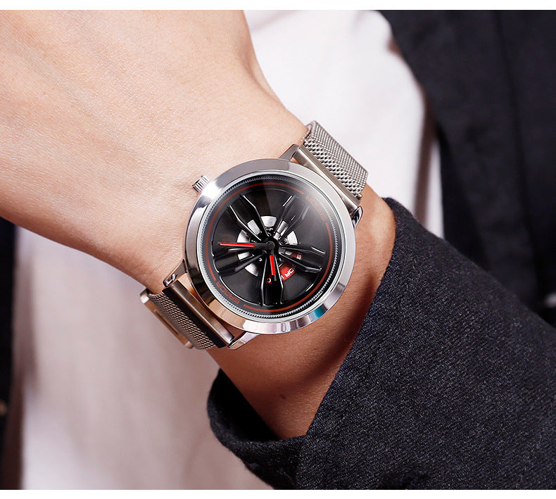 Sanda car wheel quartz watch