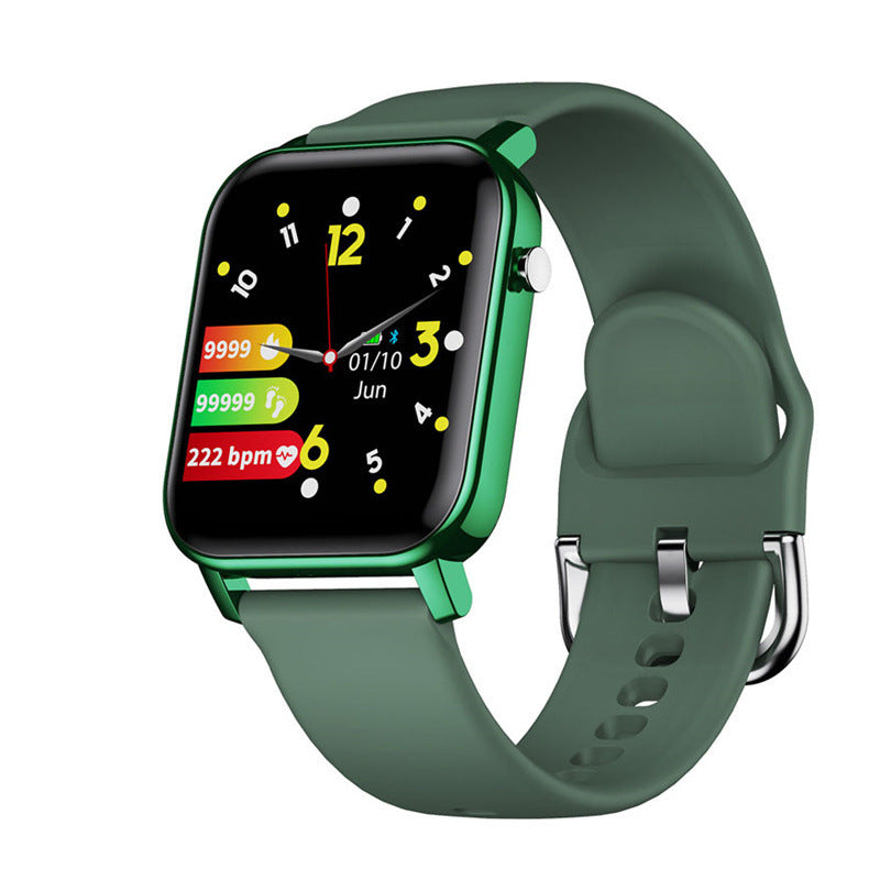 Pulsera inteligente con pantalla táctil cuadrada de 1,4 pulgadas IPS HD IP68, resistente al agua, con recordatorio de frecuencia cardíaca y presión arterial