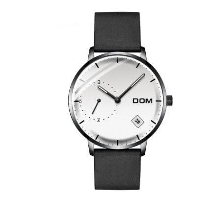 Men's simple quartz watch belt calendar anti-independent second hand sports men's watch