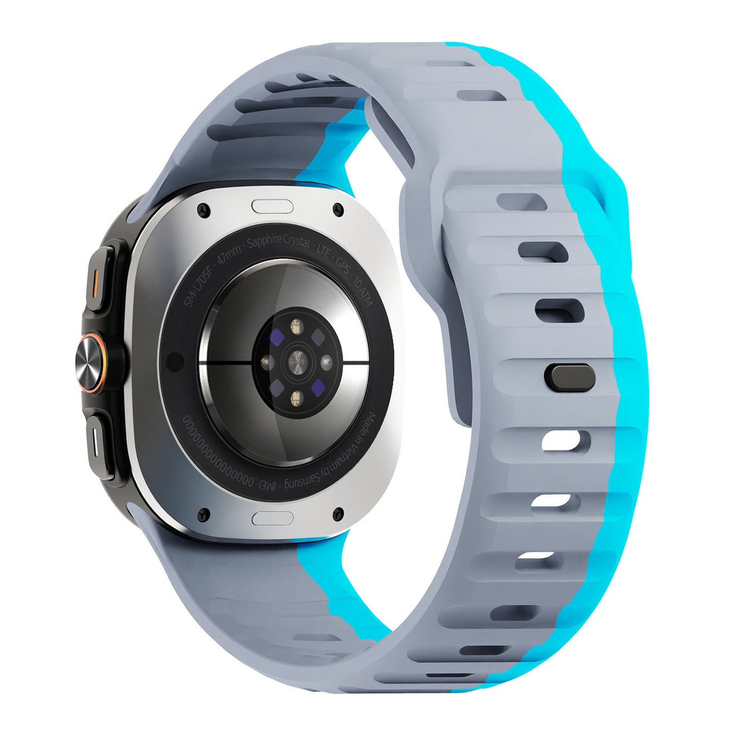 Correa de silicona con hebilla inversa Ultra Wave para reloj compatible con 47 mm