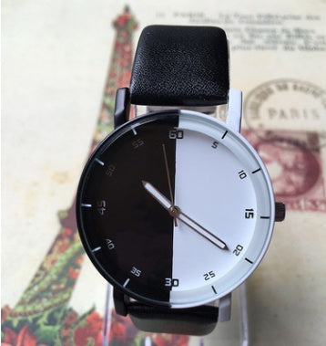 Reloj creativo Harajuku con mosaico en blanco y negro, reloj de mesa para estudiantes, personalidad salvaje, reloj para hombres y mujeres, relojes para parejas