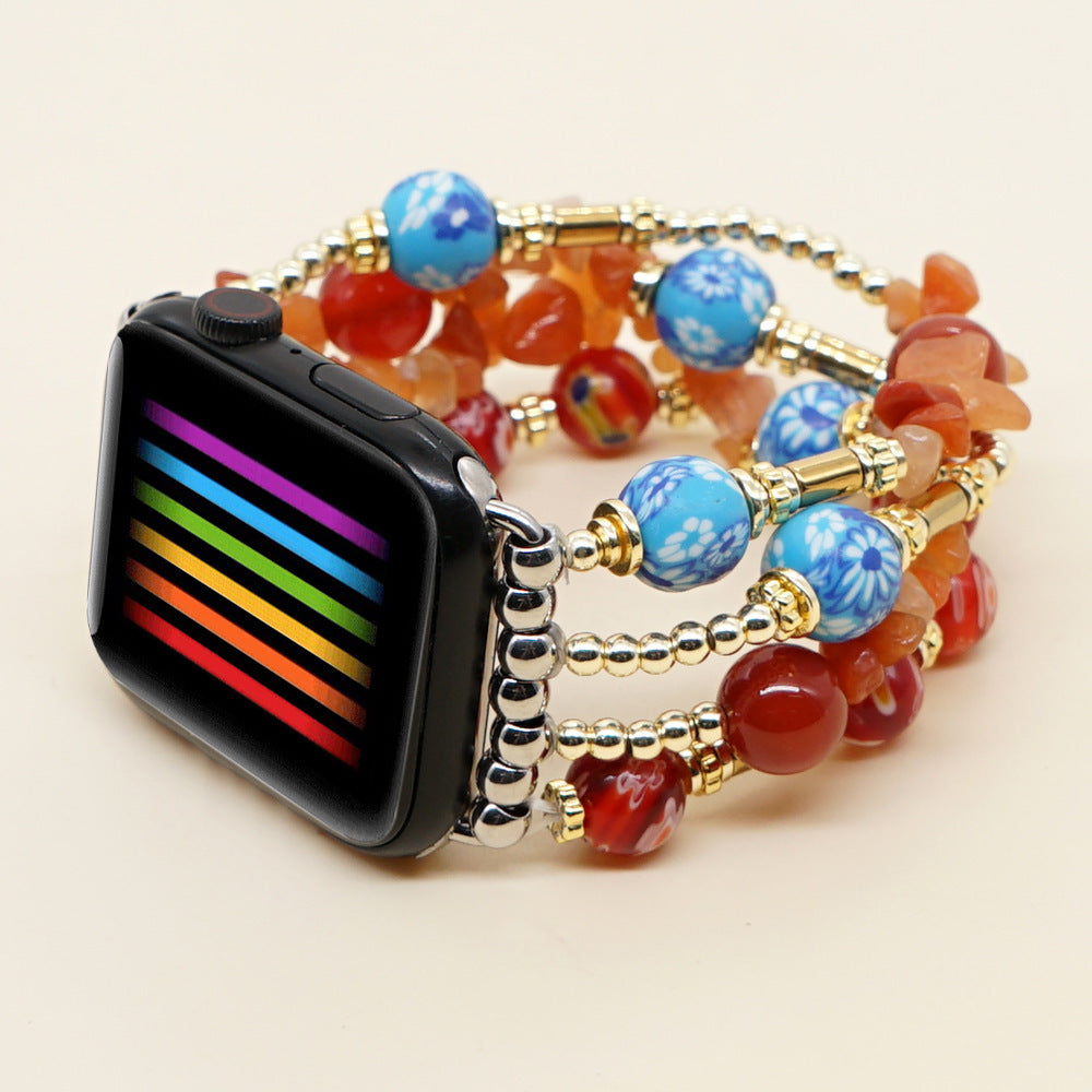 Fashion Trend Versatile Glass Bead Watch Strap