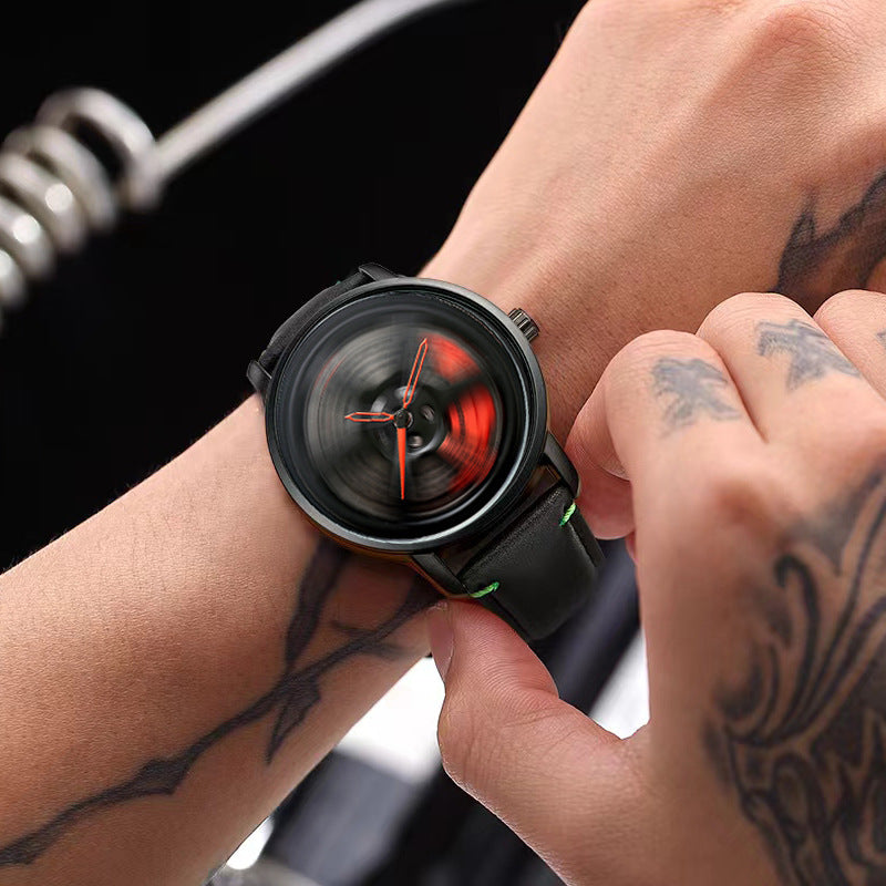 Reloj de cuarzo con correa de malla y esfera única y moderna para hombre
