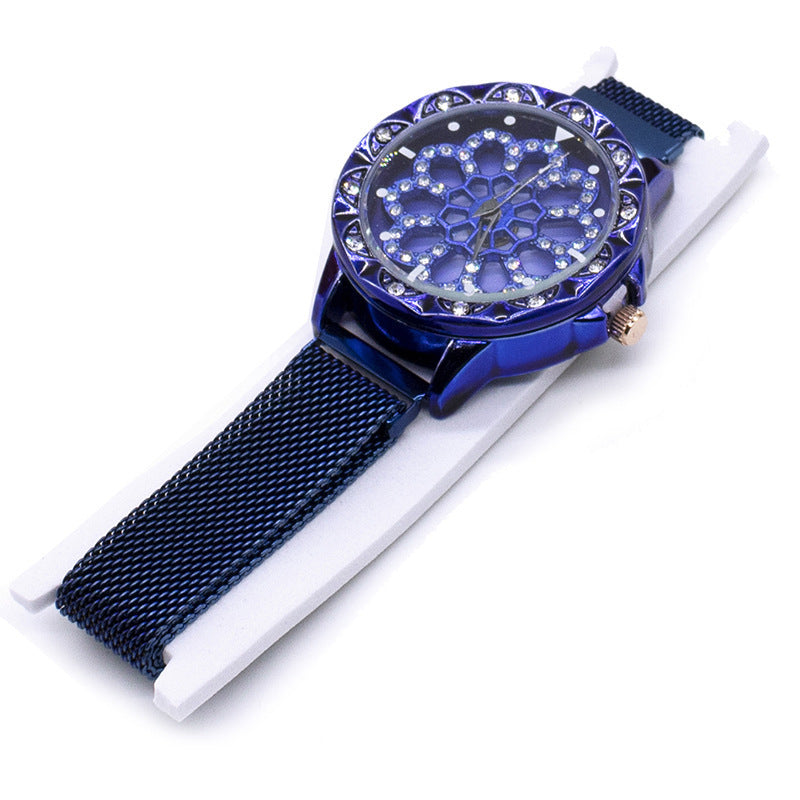 Reloj de esfera giratoria Micro Business Draining Turntable Quartz Ladies Watch