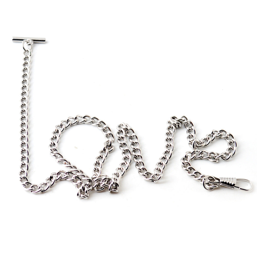 Pocket Watch Chain T-shaped Long Iron Chain Clothing Ornament