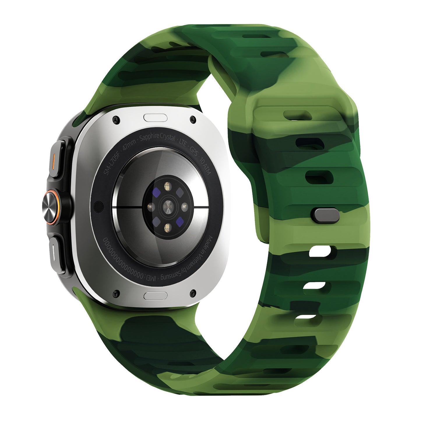 Correa de silicona con hebilla inversa Ultra Wave para reloj compatible con 47 mm