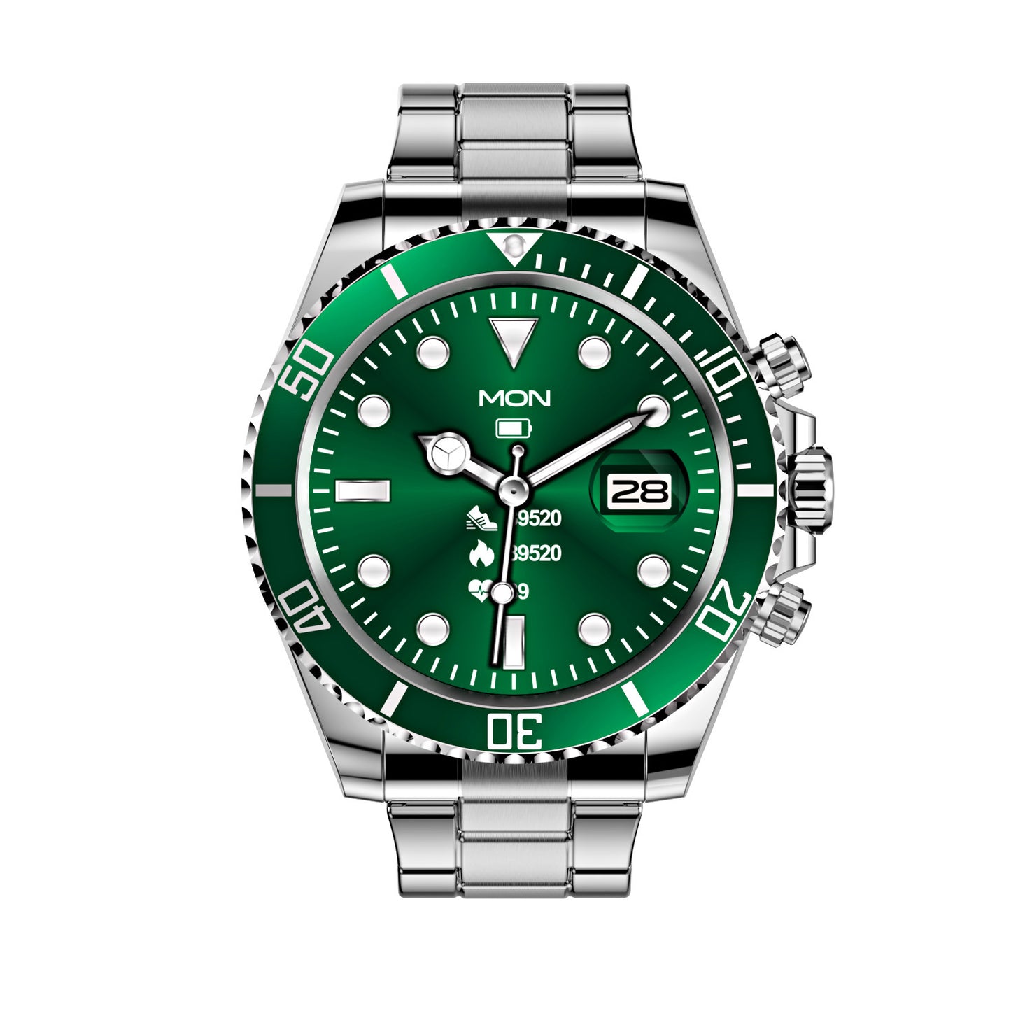 Reloj Inteligente Acero Inoxidable Verde Agua Fantasma