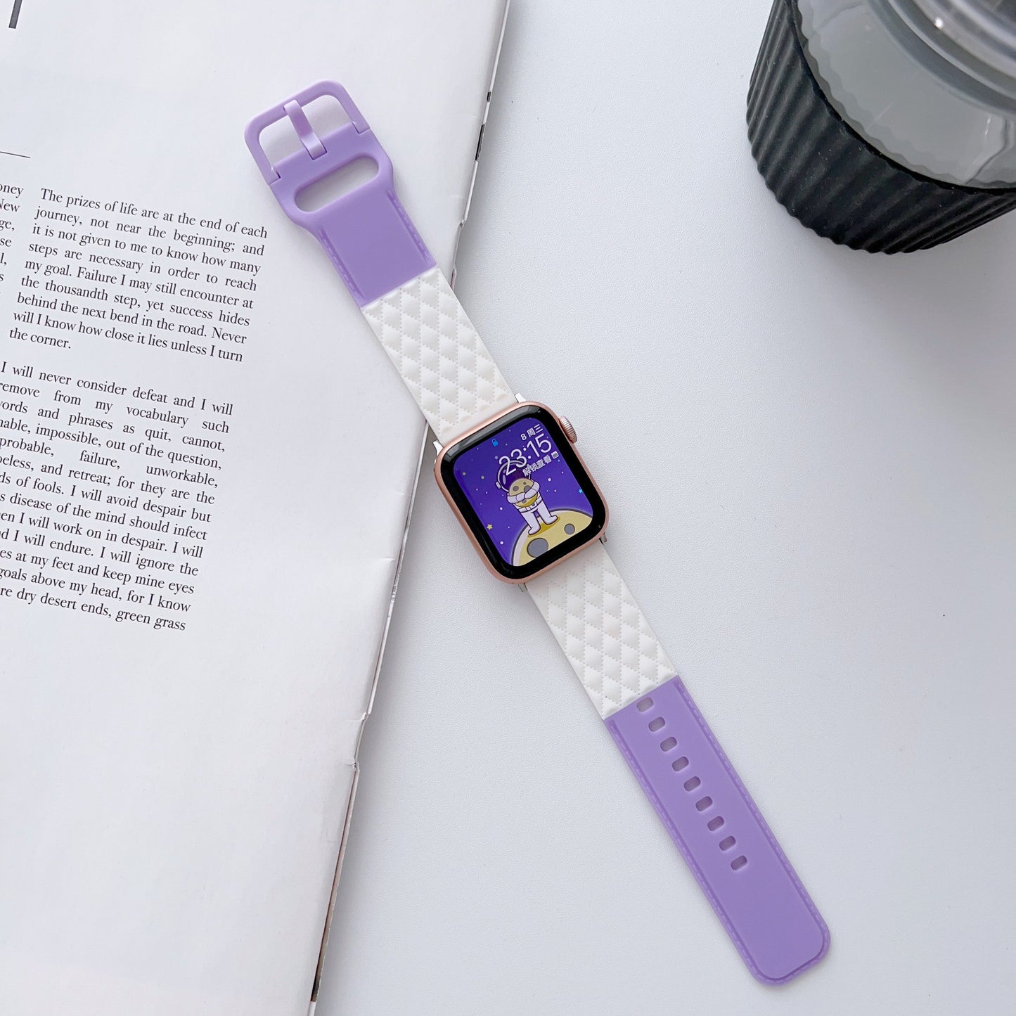 Replaceable Watch Two-tone Leather Strap