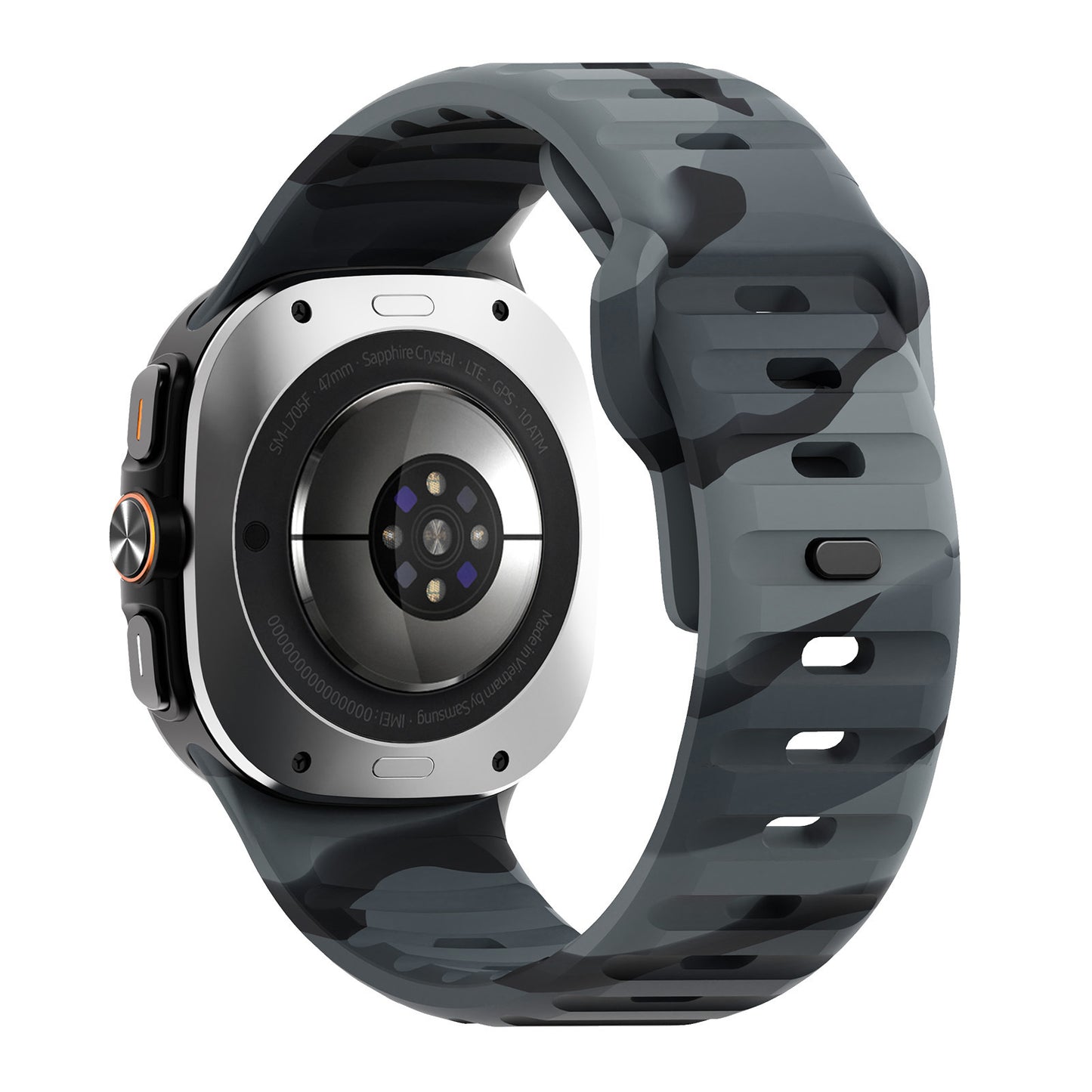 Correa de silicona con hebilla inversa Ultra Wave para reloj compatible con 47 mm