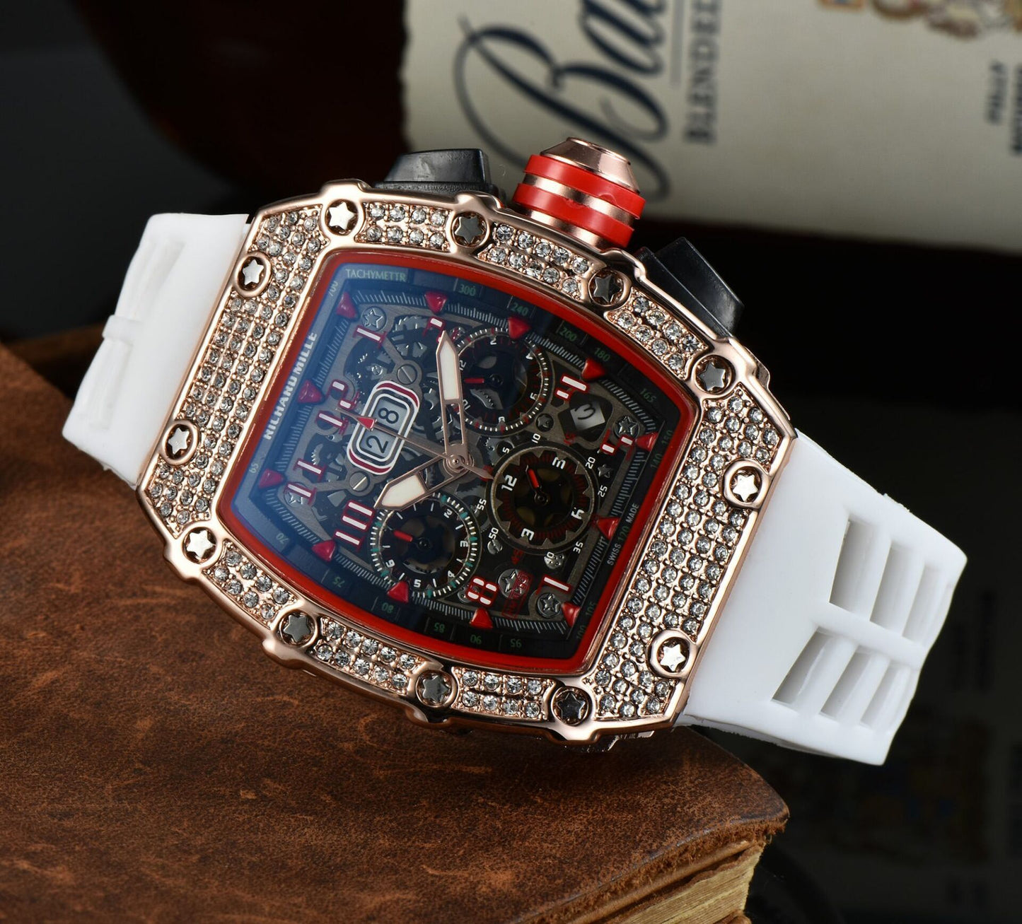Fashion Diamond Gypsophila Watch Men