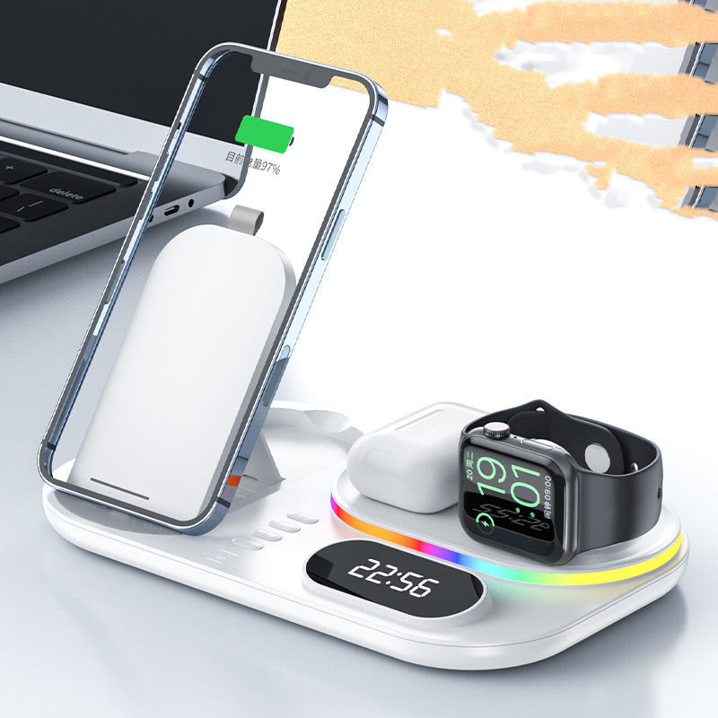 磁気携帯電話ワイヤレス充電トレジャー13ワイヤレス4イン1ウォッチ充電パワーバンク