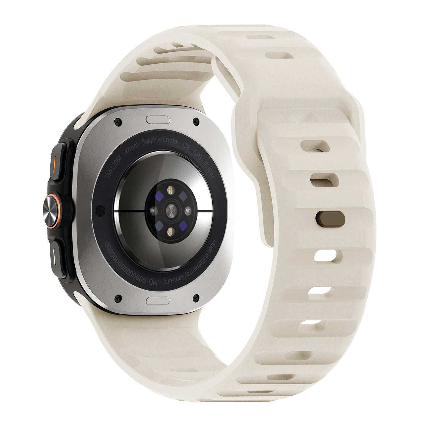 Correa de silicona con hebilla inversa Ultra Wave para reloj compatible con 47 mm