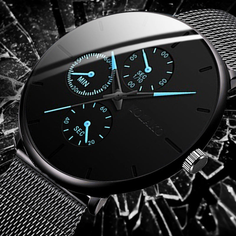 Reloj de hombre con correa de malla ultrafina y temperamento