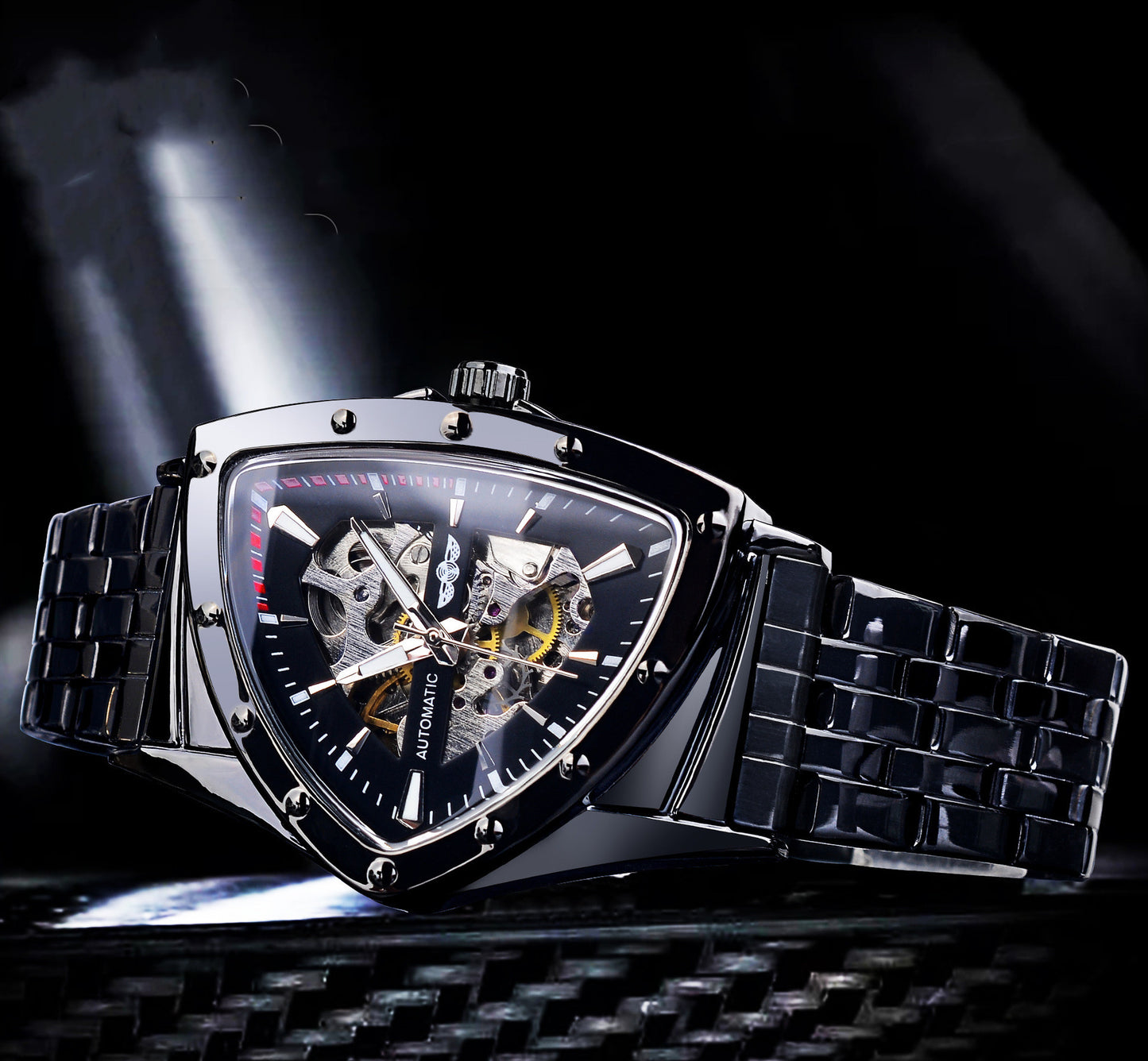 Reloj Mecánico Moda Hueco Parte Trasera Transparente Cubierta Hombres