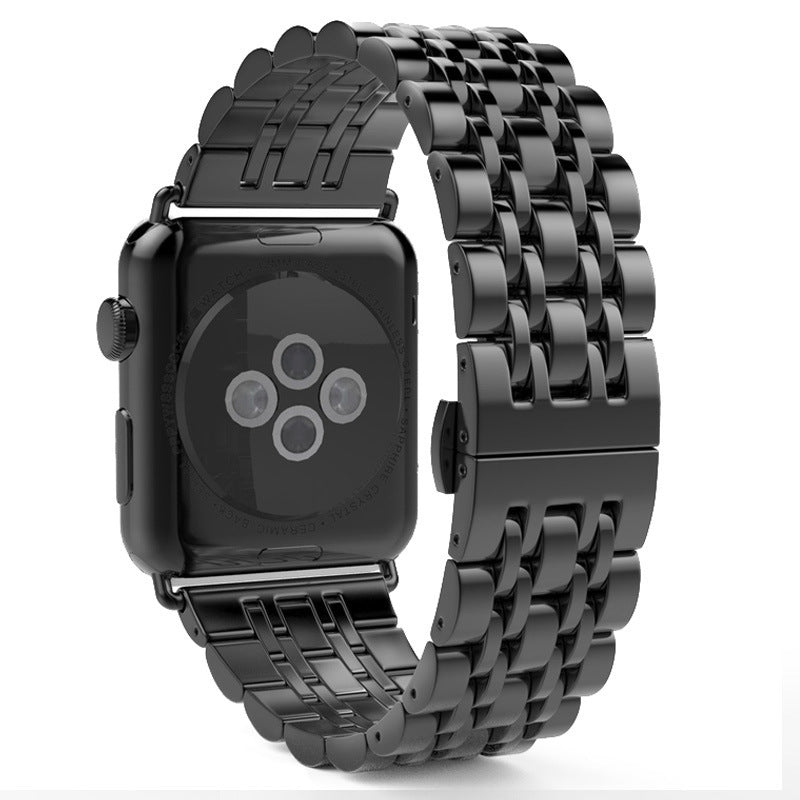 Pulsera de acero inoxidable con siete cuentas de metal