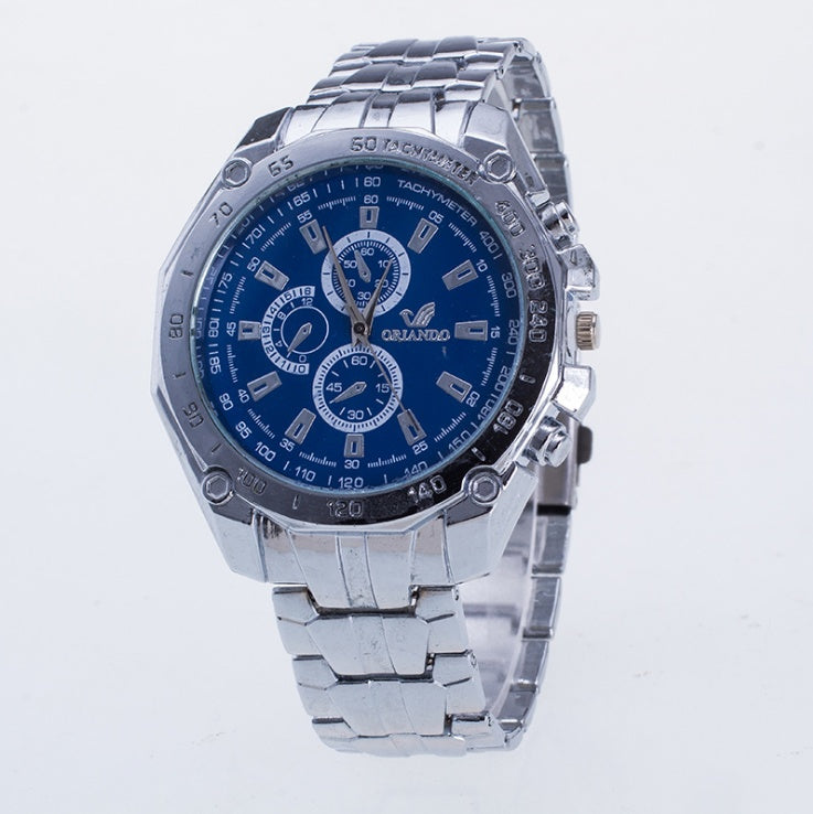 Relojes de acero inoxidable plateados a la moda para hombre, relojes de lujo de primera marca, relojes deportivos para hombre, relojes de pulsera casuales para hombre, reloj masculino