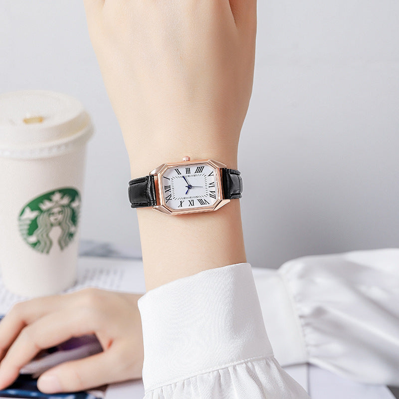 女性用シンプルエレガンスレトロファッションウォッチ