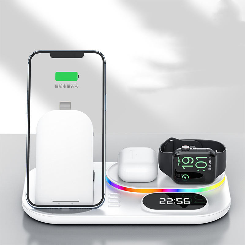 磁気携帯電話ワイヤレス充電トレジャー13ワイヤレス4イン1ウォッチ充電パワーバンク