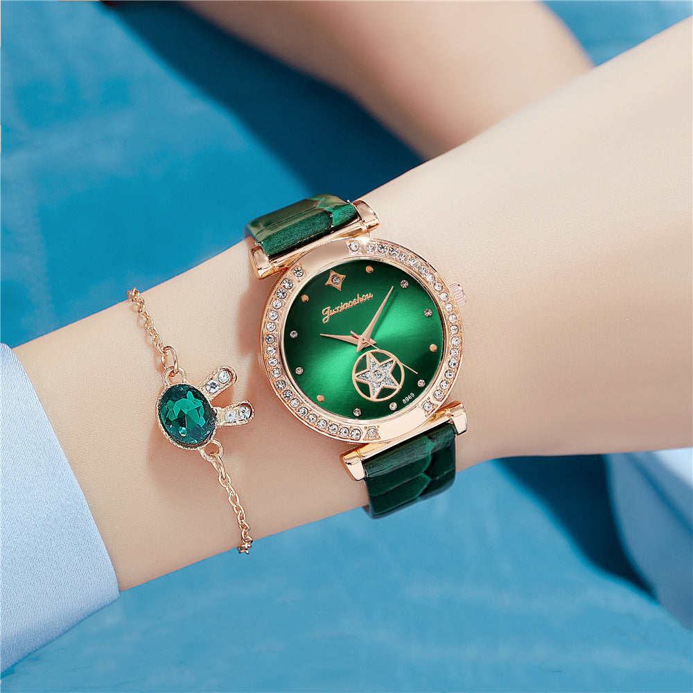 Fashion Simple Rhinestone Ladies Belt Watch