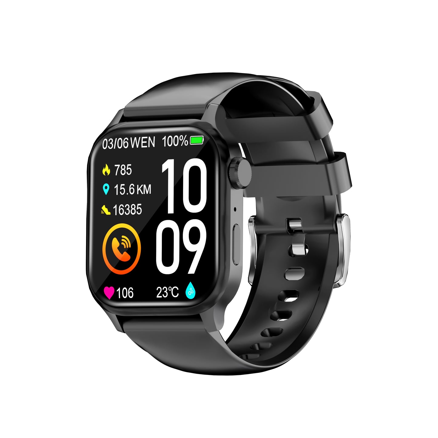 Reloj inteligente G93 para hombre y mujer, nuevo reloj inteligente deportivo con pantalla cuadrada de 1,85 pulgadas, resistente al agua, con llamadas Bluetooth y control del ritmo cardíaco