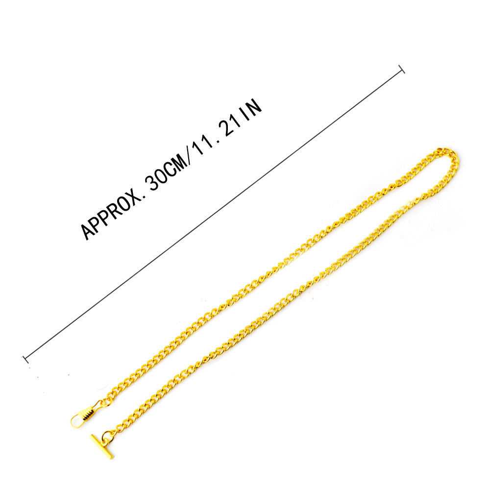 Pocket Watch Chain T-shaped Long Iron Chain Clothing Ornament