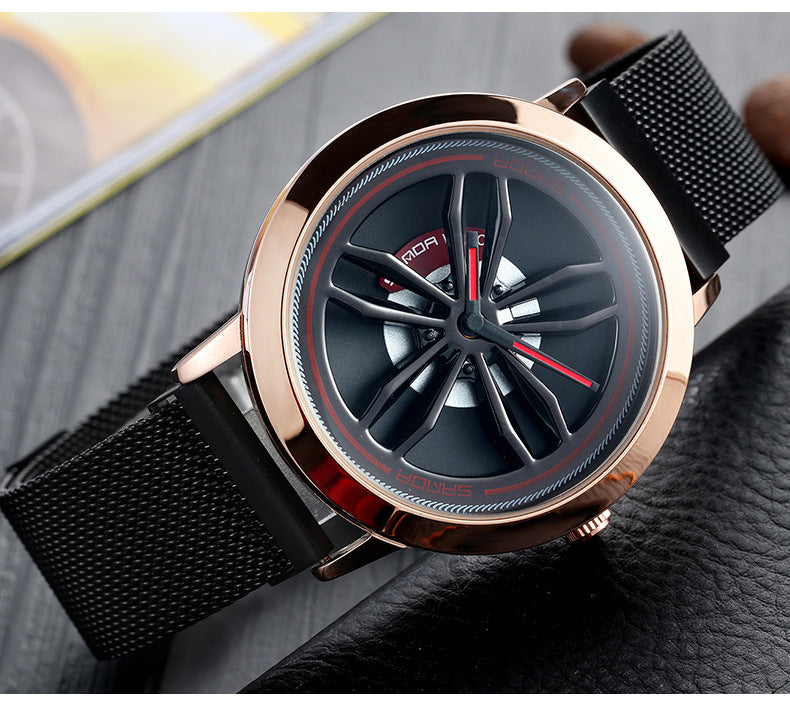 Sanda car wheel quartz watch