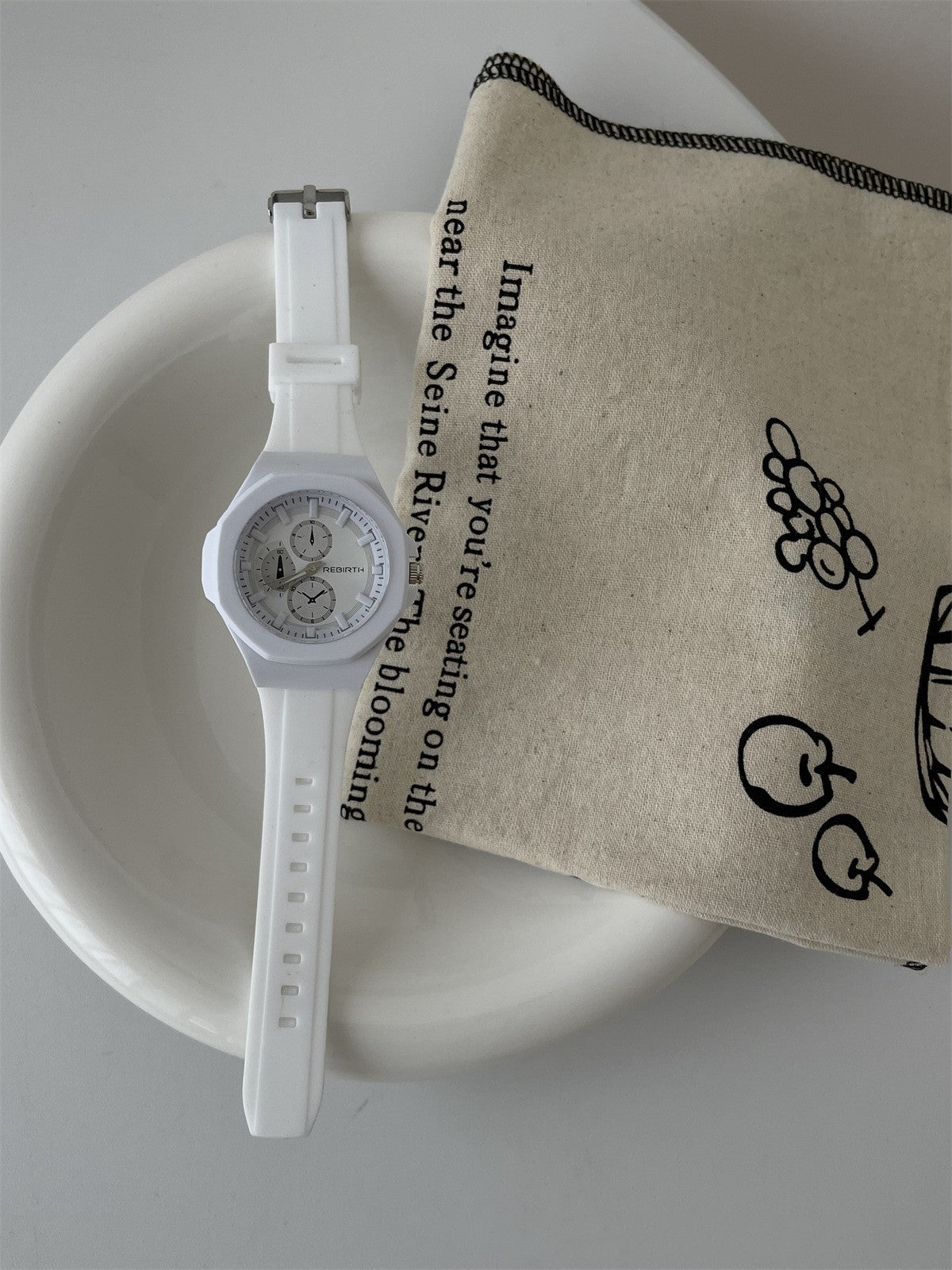 Reloj deportivo de cuarzo para mujer Reloj de silicona sencillo