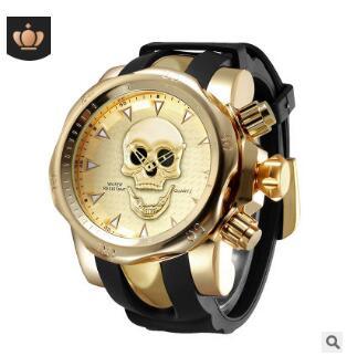 Men's Watch Personality Taro Big Dial Silicone with Quartz Watch