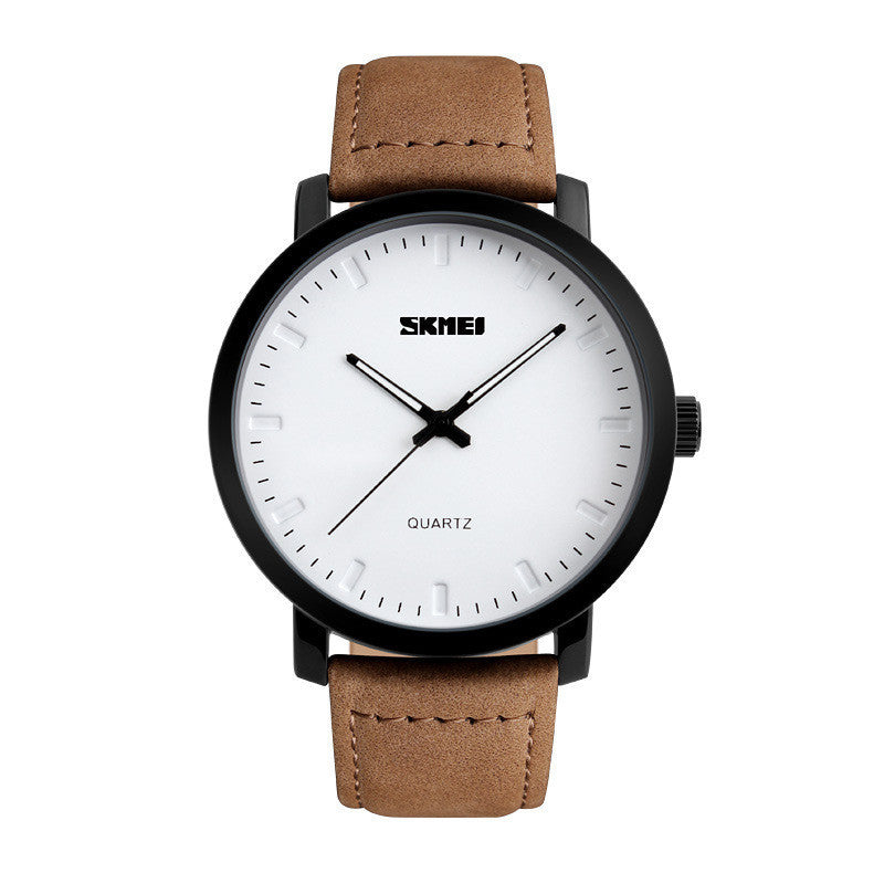 Reloj de cuarzo resistente al agua con estilo minimalista y estilo retro para hombre